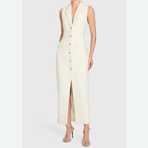 AMANDA UPRICHARD Keanu Dress in white/gold